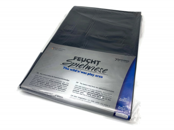 Lack Qualititäts-Laken Latex-frei schwarz 180x260 cm Bettlaken bis 95° waschbar