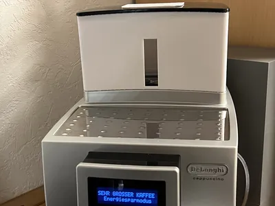 Bohnenbehälter Weiss Maxi Erweiterung mit Sichtglas für DeLonghi Cappuccino und Magnifica S - Vorschau 1