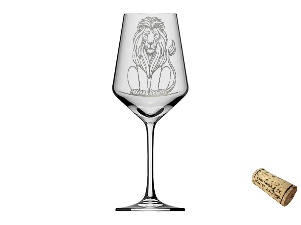 Weinglas Löwe 350ml spülmaschinenfest ideal für Löwe perfekte Wahl für Feiern