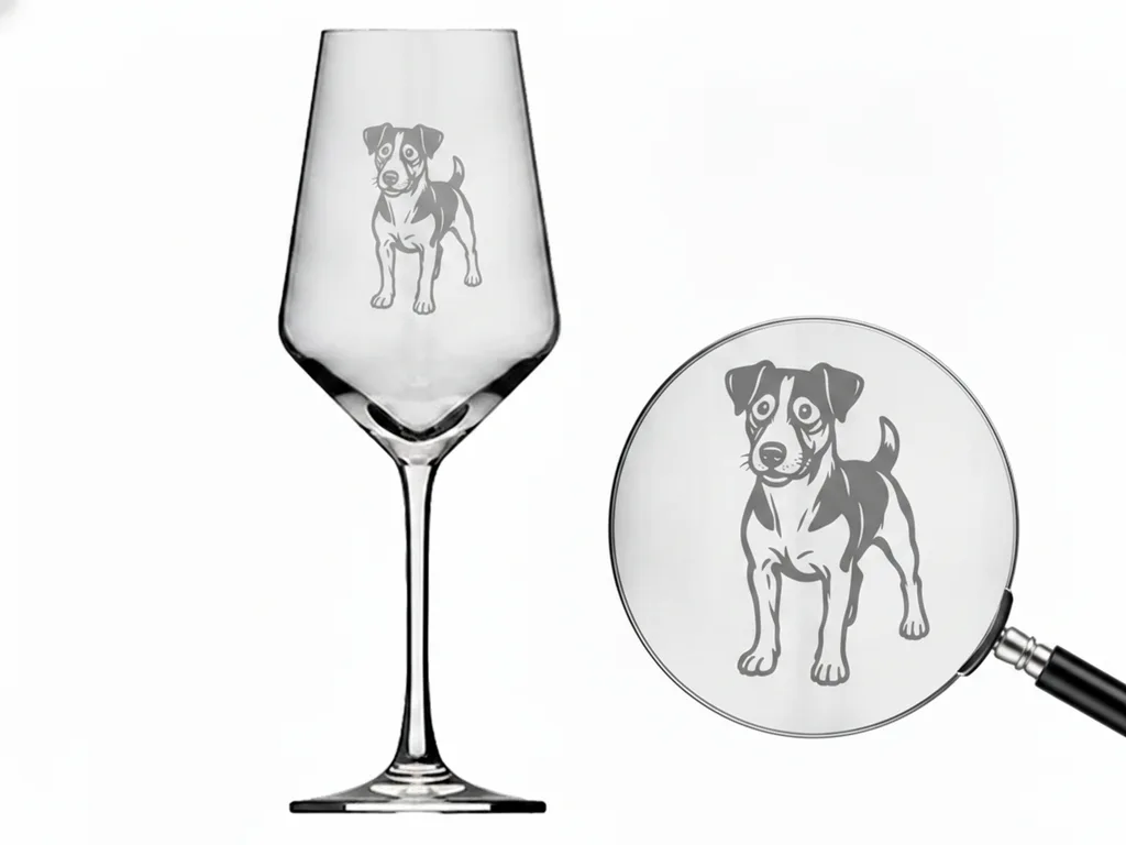 Weinglas Jack Russel Gravur spülmaschinenfest mit 350ml für Tierliebhaber
