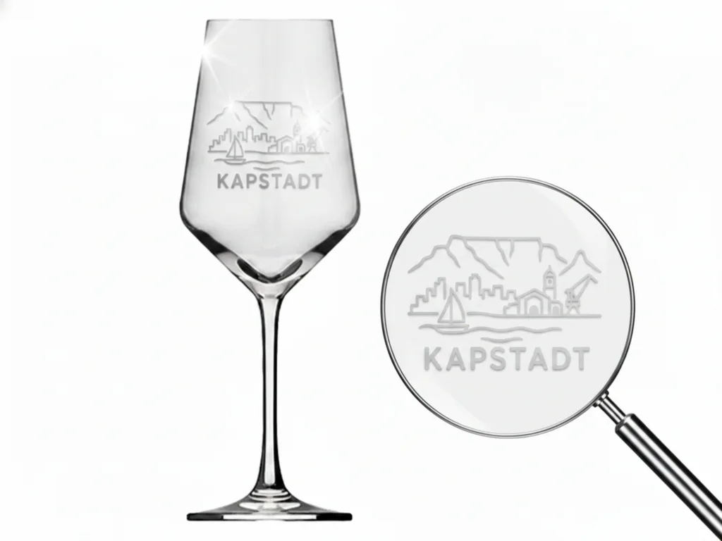 Weinglas Gravur Kapstadt 350ml spülmaschinenfest robust und elegant