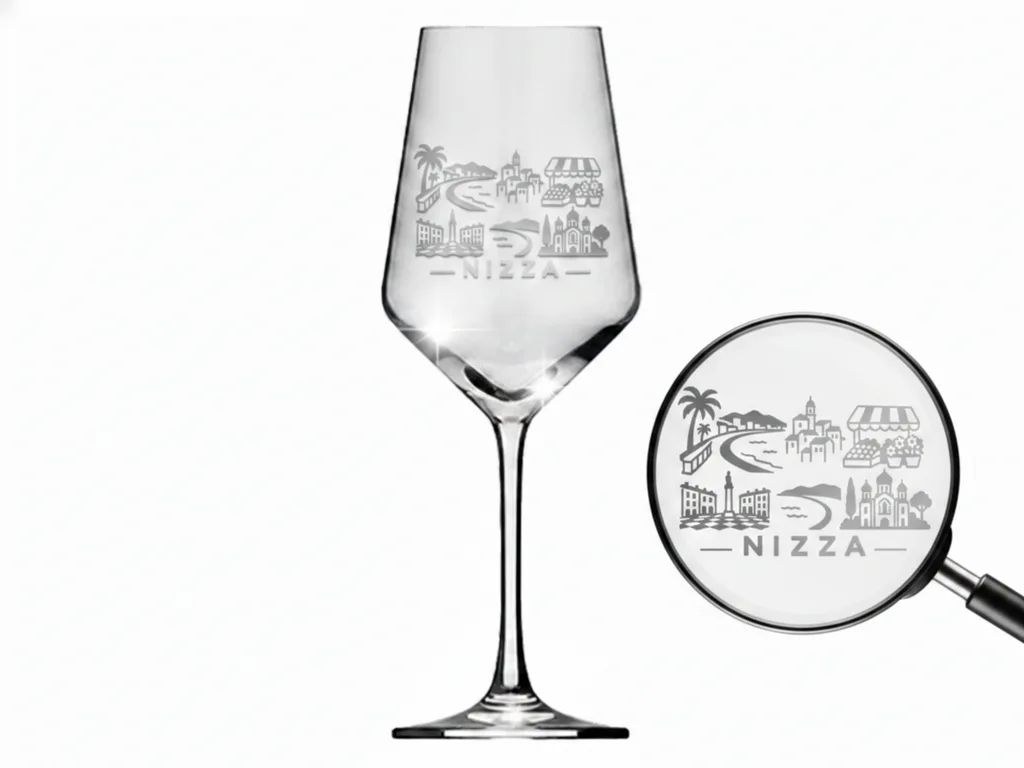 Weinglas Gravur Nizza 350ml spülmaschinenfest für Weingenießer