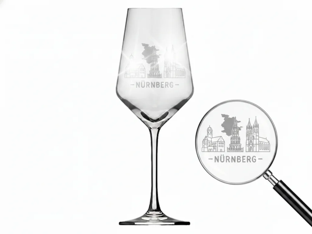 Weinglas Gravur Nürnberg 350ml spülmaschinenfest und robust