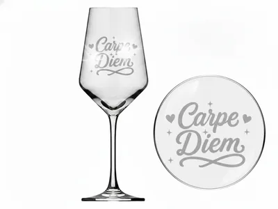 Weinglas Gravur Carpe Diem 350ml spülmaschinenfest und vielseitig einsetzbar - Vorschau 1