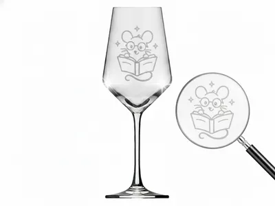 Weinglas Gravur Leseratte 350ml spülmaschinenfest für Bücherliebhaber - Vorschau 1